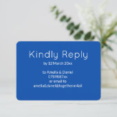 Bleu Cobalt Minimaliste RSVP (Debout devant)