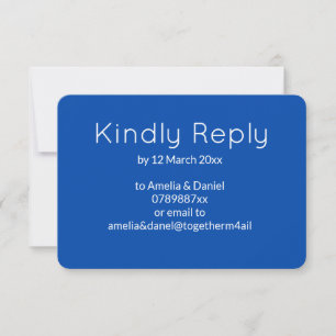 Bleu Cobalt Minimaliste RSVP