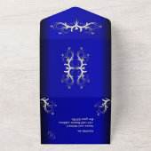 Bleu Cobalt Simplicité Tout En Une Invitation (Dehors)