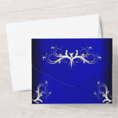 Bleu Cobalt Simplicité Tout En Une Invitation (Verso)
