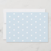 Bleu Coeur Penguin Baby Douche Invitations (Dos)