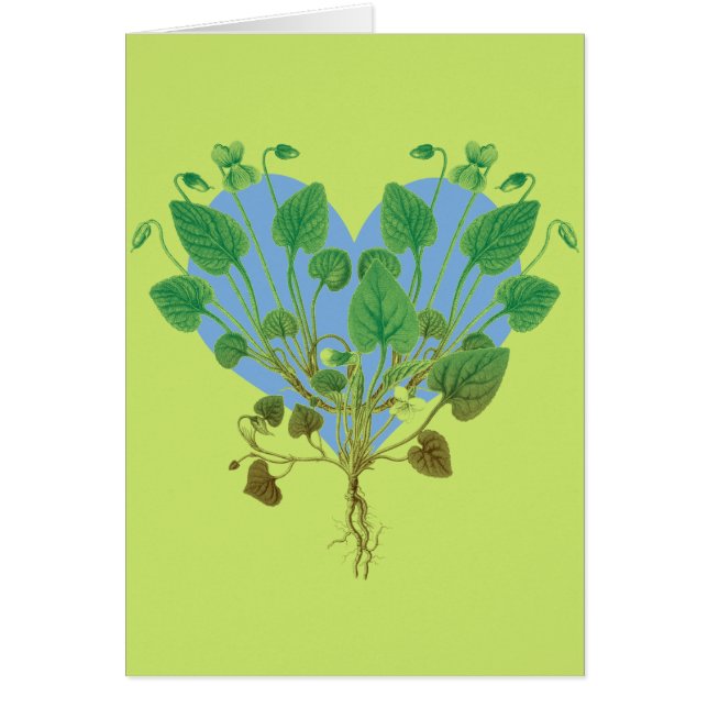 Bleu Coeur Vert Feuilles (Devant)