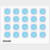 Bleu Coeurs 'Mange-Moi' Bonbons Buffet Sticker (Feuille)