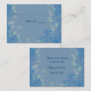 Bleu Coeurs Mariage Table Cartes de Place