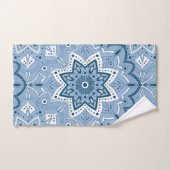 Bleu coloré islamique incomparable (Serviette à main)