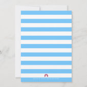 Bleu coloré moderne bébé saupoudrer Invitation Gar (Dos)