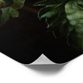 Bleu Columbine Fleurs Art Imprimer Poster (Coin)