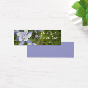 Bleu Columbine Fleurs Mariage Favor Tags