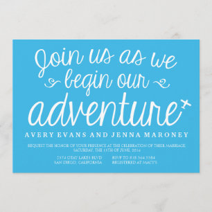 Bleu Commencez notre Faire-part de mariage Avion A