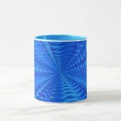 Bleu Concentrique Carré Mug (Centre)