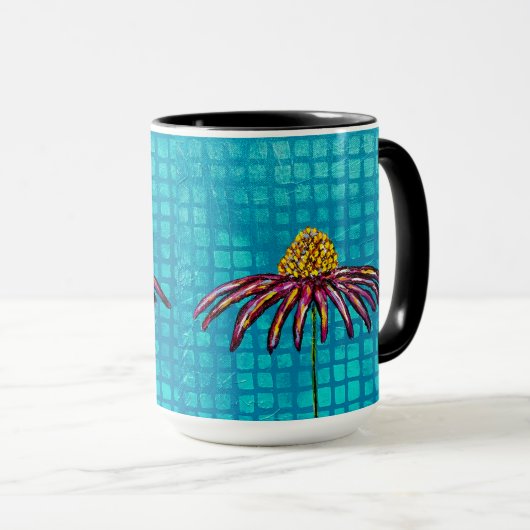 Bleu Coneflower mug (Devant droit)