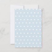 bleu, confettis,  carte de remerciement (Dos)