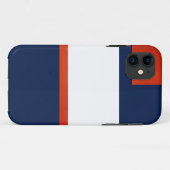 Bleu contemporain. Coques iphone orange et blanc (Dos (Horizontal))