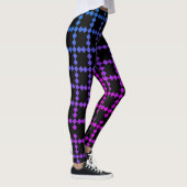 Bleu cool et violet Couleur Carrelage noir Legging (Droite)