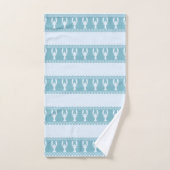 Bleu Côtier Bandes de Homard (Serviette à main)