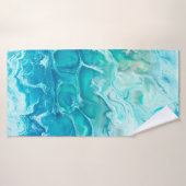 Bleu créatif abstrait main peint arrière - plan, m (Serviette de bain)