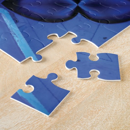 Bleu Creative motif puzzle puzzle (Côté)