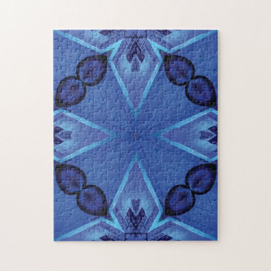 Bleu Creative motif puzzle puzzle (Vertical)