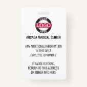 Bleu Custom Employee Photo Logo Name Badge (Dos)