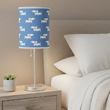 Bleu Dachshund Accueil Bureau Lampe WFH