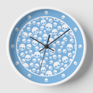 Bleu Dainty Aléatoire Motif Grosse horloge