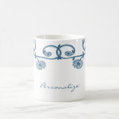 Bleu Daisy Vine café Mug (Centre)