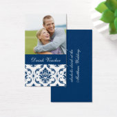 Bleu Damas photo Mariage Voucher de boisson (Bureau)