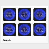 Bleu Dandelion Joyeux Sticker d'anniversaire (Feuille)