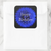 Bleu Dandelion Joyeux Sticker d'anniversaire (Sac)