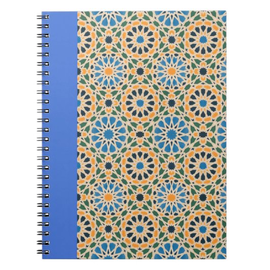 Bleu dans le Carnet Motif Bloom Boho (Devant)