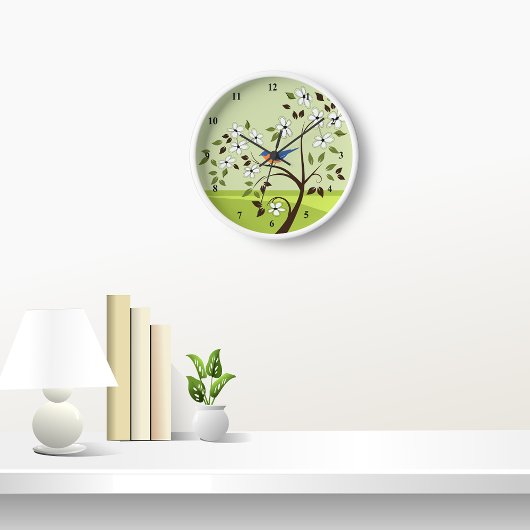 Bleu Dans Les Horloges Paysannes De L'Arbre