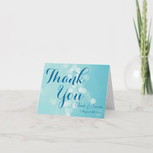 Bleu d'Aqua personnalisé épousant des cartes de