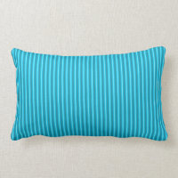 Bleu d'Aqua strié > Oreillers à lancer à motif