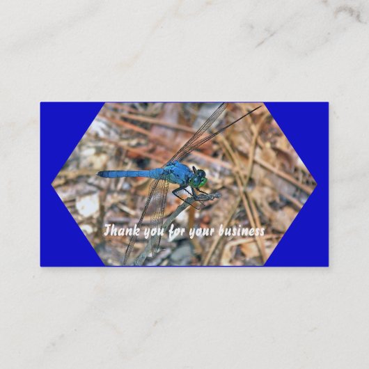 Bleu Dasher Dragonfly Items Carte de visite (Dos)