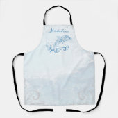 Bleu dauphin tablier personnalisé (Recto)