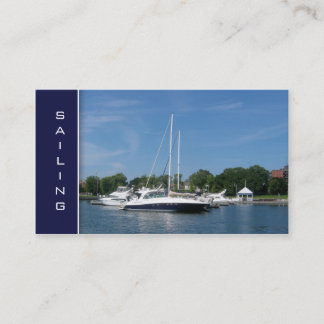 Bleu de bateau à voile de cartes de visite de la