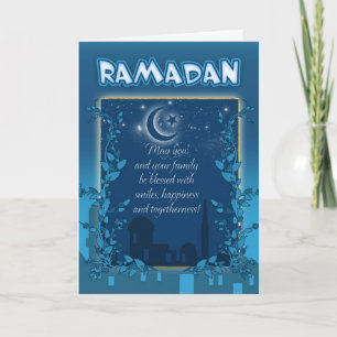 Bleu de carte de Ramadan