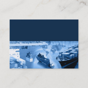 Bleu de carte de visite de modèle de logistique d