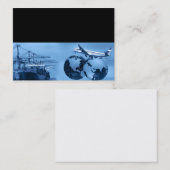 Bleu de carte de visite de modèle de logistique de (Devant / Derrière)