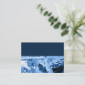 Bleu de carte de visite de modèle de logistique de (Debout devant)