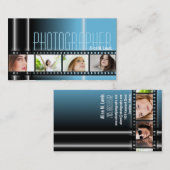 Bleu de carte de visite de photo de film de la (Devant / Derrière)