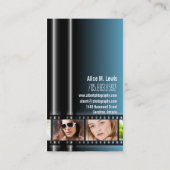 Bleu de carte de visite de photo de film de la (Dos)