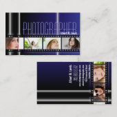 Bleu de carte de visite de photo de film de la (Devant / Derrière)