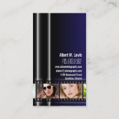 Bleu de carte de visite de photo de film de la (Dos)