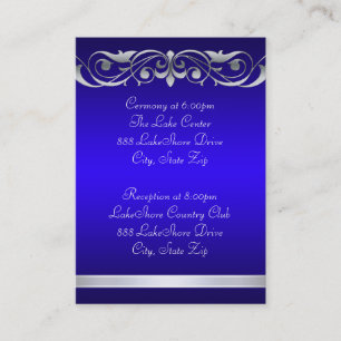 Bleu de carte de visite d'information d'invité