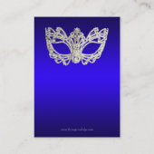 Bleu de carte de visite d'information d'invité (Dos)