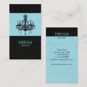 Bleu de carte d'entreprise immobilière de lustre (Devant / Derrière)