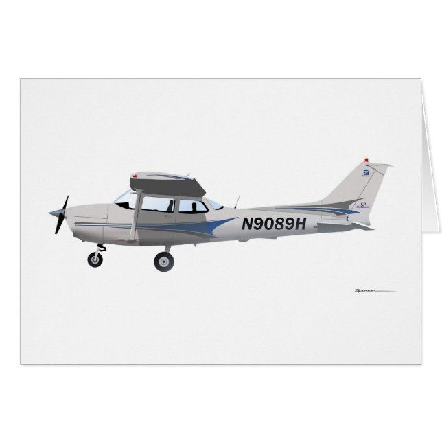 Bleu de Cessna 172 Skyhawk (Devant horizontal)