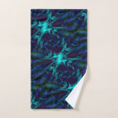 Bleu de cobalt Fractal (Serviette à main)