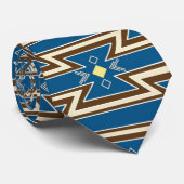 Bleu de cravate de Natif américain avec la (Roulé)